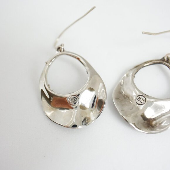 *Alexis Bittar*  Silver Rhinestone Encrusted Dangle Earrings. - Picture 5 of 10